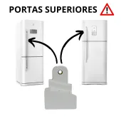 FIXADOR / SUPORTE DO PUXADOR DA PORTA REFRIGERADOR DB52 DB53 IB52 IB53 TF51 TF52 ELECTROLUX | COR: BRANCO | A07412401