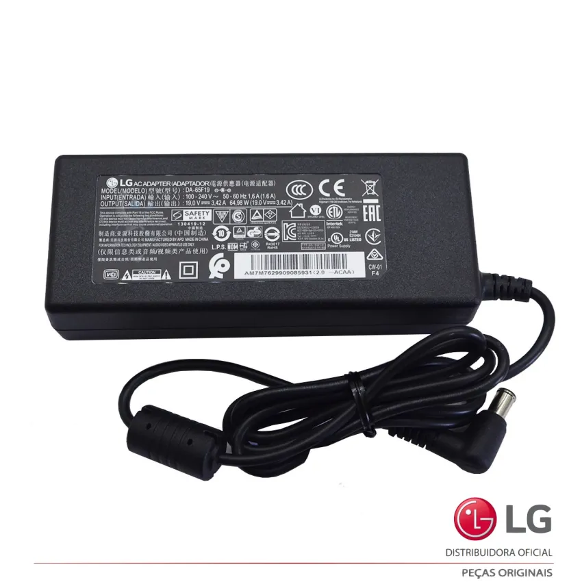FONTE EXTERNA LG DA-65F19 43LH5100 49LH5100 43LF5100 49LF5100 43LH5150 49LH5150 43LW300C 49LW300C EAY62990908 