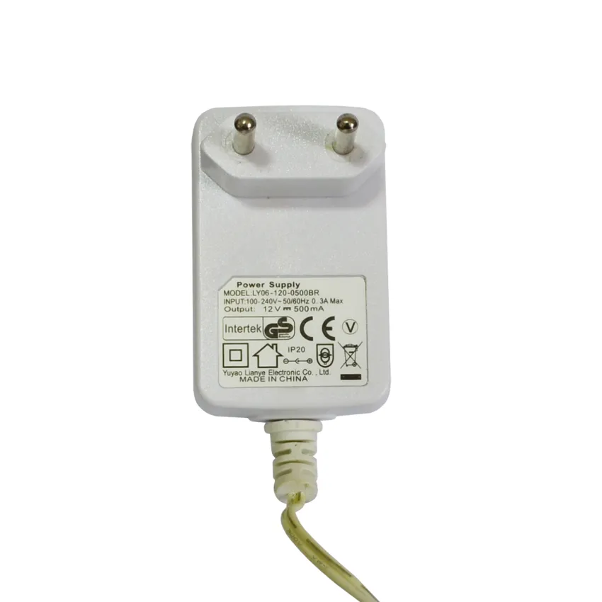 FONTE CARREGADOR 127V - 220V 50-60Hz 12V 500mA LY06-120-0500BR