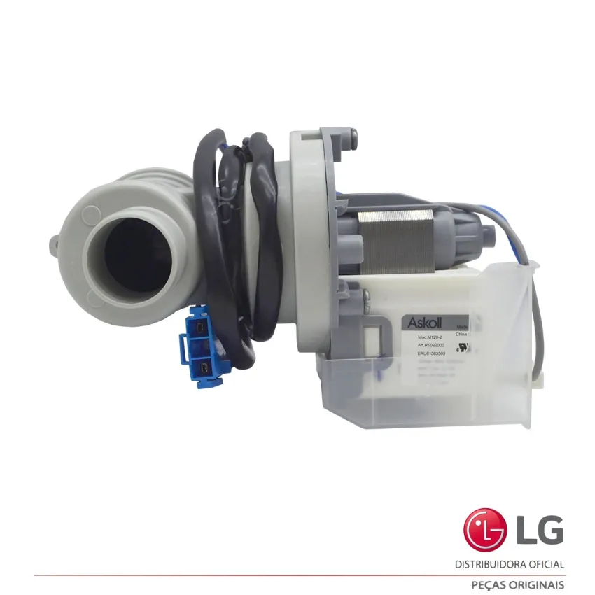 ELETROBOMBA DE DRENAGEM 127V LAVA E SECA LG T1209DB T1209DS T1409DB T1409DS WFS1759EKD 5859EA1006V