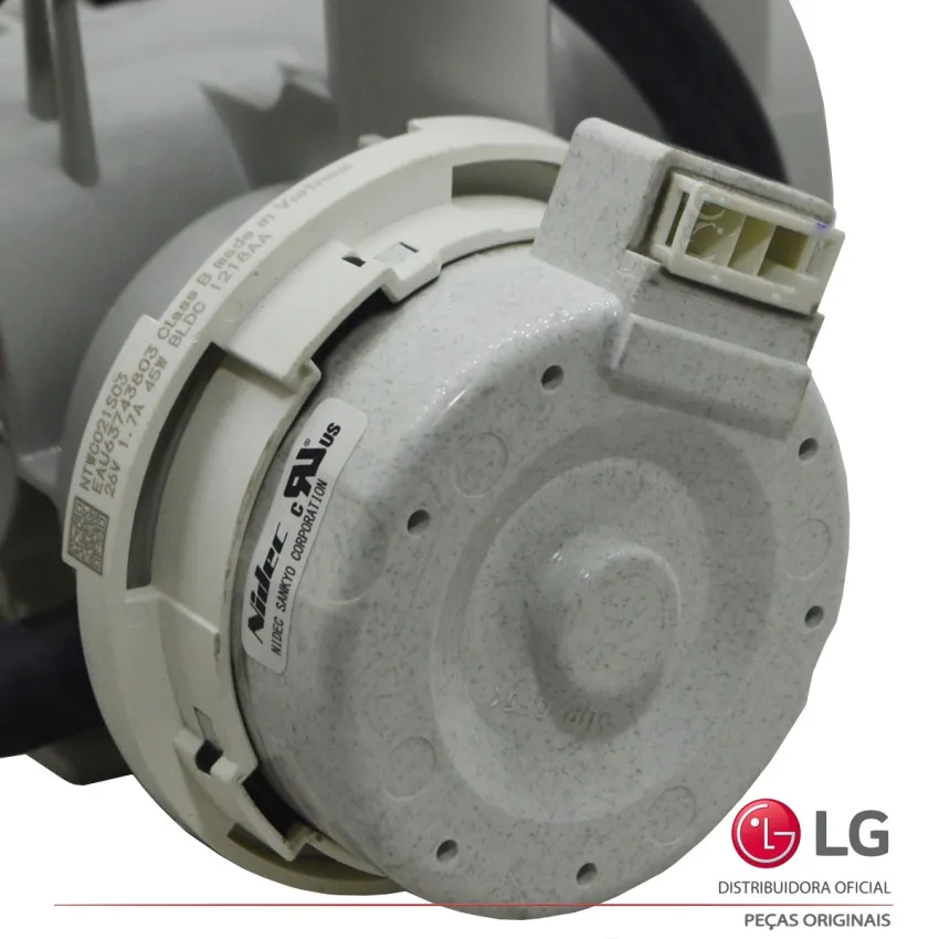 BOMBA DRENAGEM LAVA E SECA LG 26V 1.7A 45W WD17BV2S6B WD17SV2S6B EAU63743803 AHA75693429
