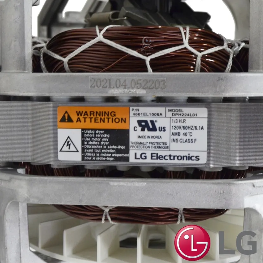 MOTOR DE CORRENTE SECADORA LG DF17VVS DG1319RD7 DLEY1701V DLGY1702V DY1119RD7 TD-V10050G DPH224L01 4681EL1008A