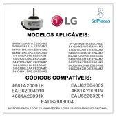 MOTOR VENTILADOR EVAPORADORA LG EAU62004010 4681A20091K/V NOVO | ORIGINAL