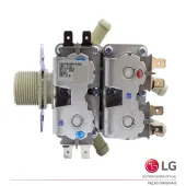 VALVULA DE ENTRADA ÁGUA 4 VIAS LAVA E SECA 110V LG WD-1250ARD WD-1250ERD WD-S12MPAC 5221ER1002C