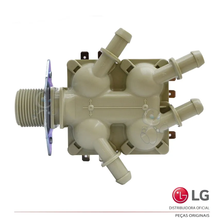 VALVULA DE ENTRADA ÁGUA 4 VIAS LAVA E SECA 110V LG WD-1250ARD WD-1250ERD WD-S12MPAC 5221ER1002C