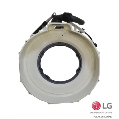 TAMBOR FRONTAL DO CESTO COMPLETO LAVA E SECA LG CV9011EC4 CV9011EC4A ACQ90597903 | ORIGINAL