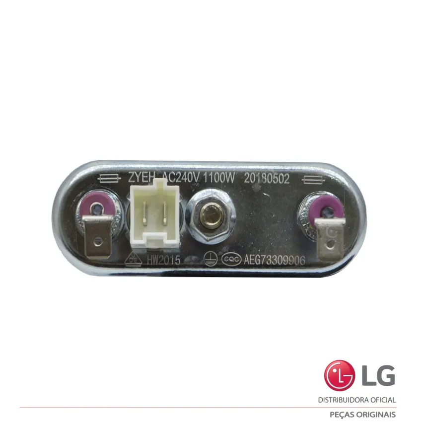 RESISTENCIA DE AQUECIMENTO COM TERMOSTATO LAVA E SECA LG WD17SV2S6BA F0L2CRV2T 240V 1100W HW2015 AEG73309906