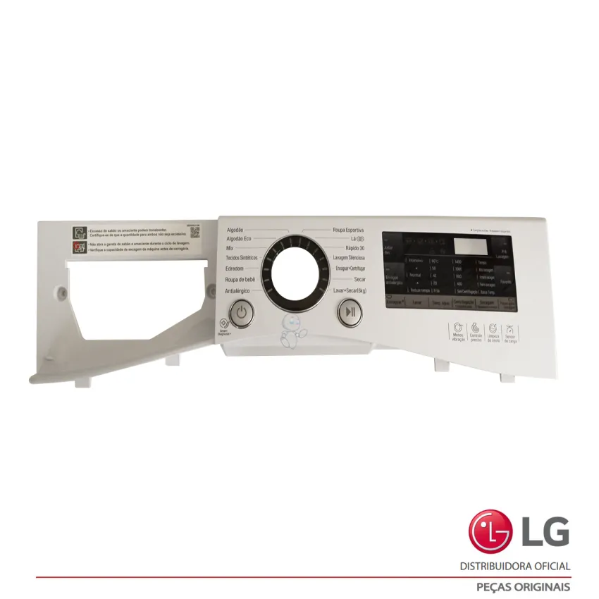 GABINETE PAINEL FRONTAL LG LAVA E SECA AGL74176041 WD11WP6 WD1412RTB - ORIGINAL