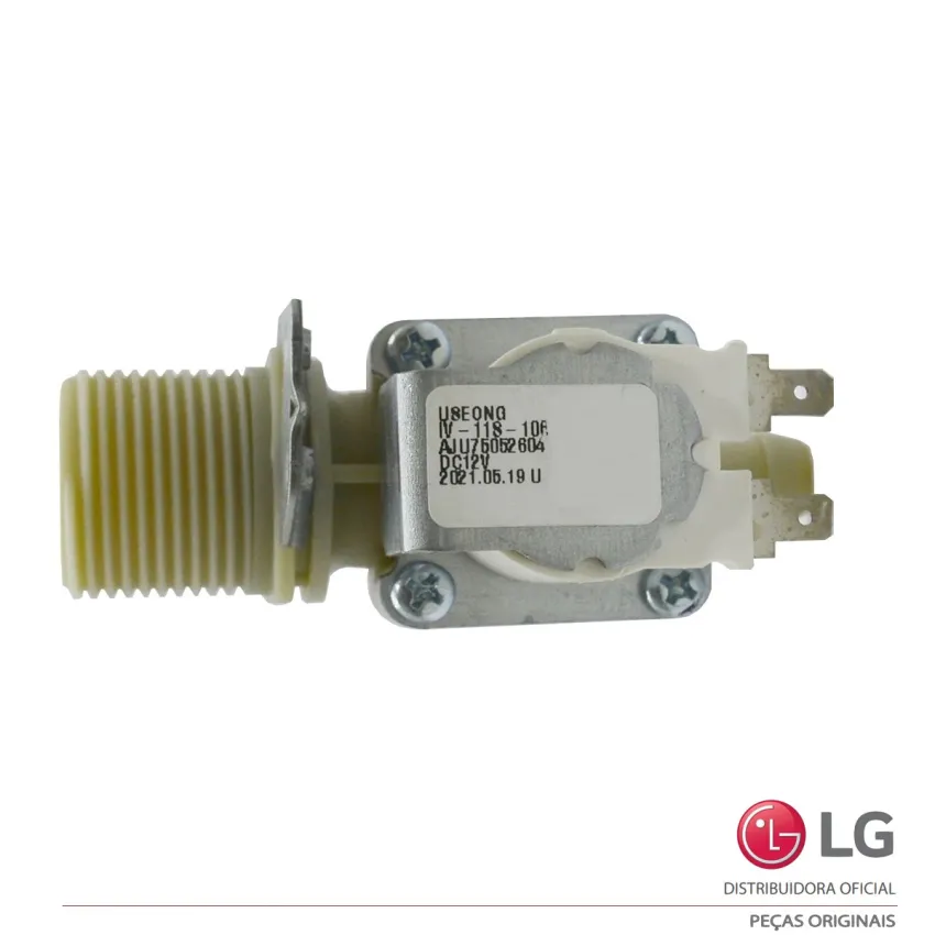 VÁLVULA DE ENTRADA 1 VIA LAVADORA LG WD100CV WD100CVA 12V AJU75052604 - ORIGINAL