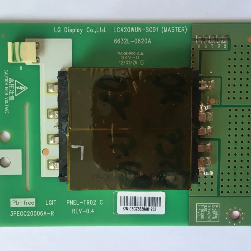 PLACA INVERTER PANASONIC 6632L-0620A LC420WUN-(SC)(D1) 3PEGC20006A-R (SEMI NOVA)