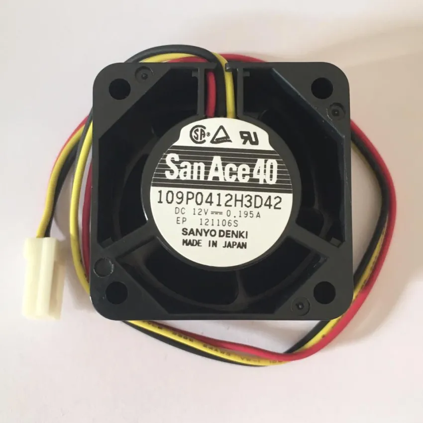 MICROVENTILADOR / VENTOINHA / COOLER  109P0412H3D42 SAN ACE 40 12V - 0195A SANYO