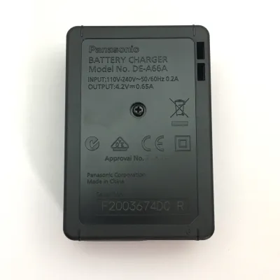 CARREGADOR DE BATERIA PANASONIC DE-A66A 110V-240V~50/60Hz 0.2A 4.2V==0.65A