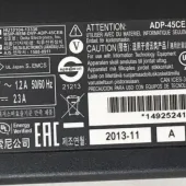 FONTE EXTERNA SONY SVF14N21CXS SVF14NA1EL ADP-45CEB CARREGADOR 100-240V ~ 1.2A(1.3A) 50-60Hz 149252411 1-492-524-11