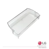 PRATELEIRA INFERIOR DA PORTA DO REFRIGERADOR LG GC-B257SLW2 GC-L257SLP1 GC-X257CSH1 MAN64890001 MAN64890002  | ORIGINAL