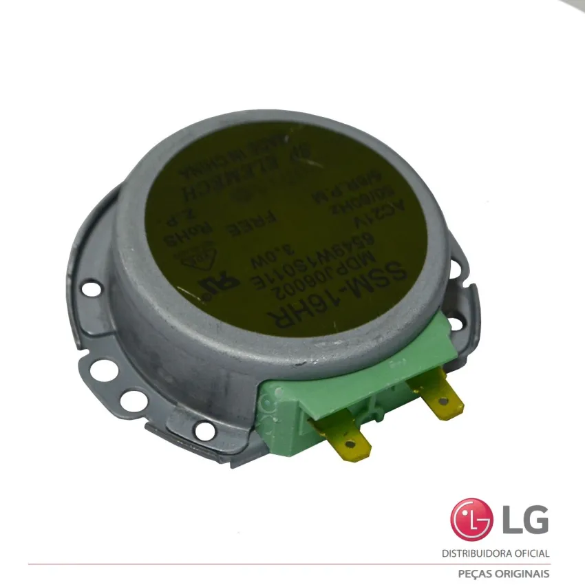 MOTOR DO PRATO GIRATÓRIO LG MH8297CIR MH8297CIRA MS4297DIR MS4297DIRA SSM-16HR MDPJ06002 6549W1S011E - ORIGINAL