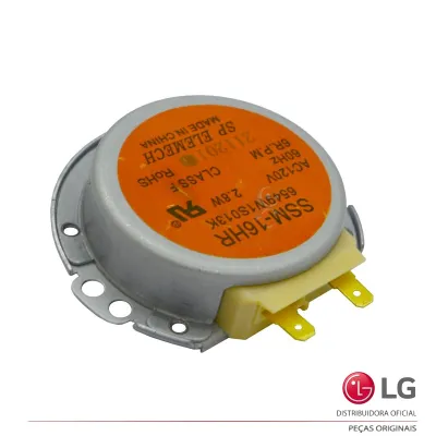 MOTOR DO PRATO GIRATÓRIO MICROONDAS LG MC7646U MJ3281BP MJ3284BP MJ3881BC SSM-16HR AC120V 60Hz 6R.P.M 6549W1S013K