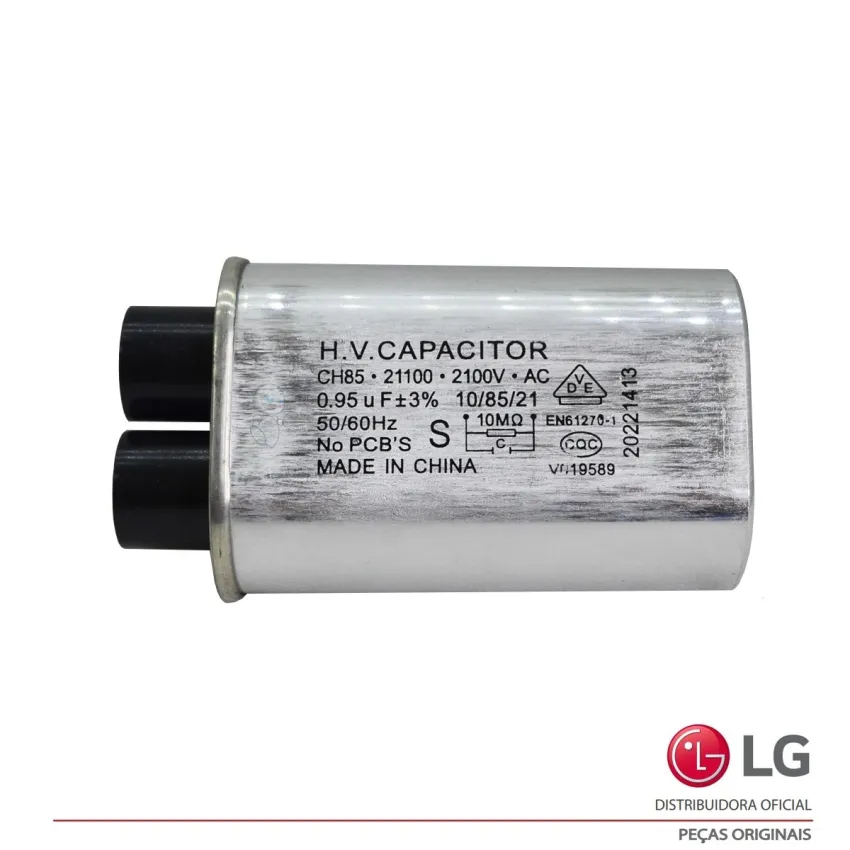 CAPACITOR ALTA TENSÃO MICROONDAS 0.95UF 2100V 50/60HZ MS3047G 0CZZW1H004A 0CZZW1H004B