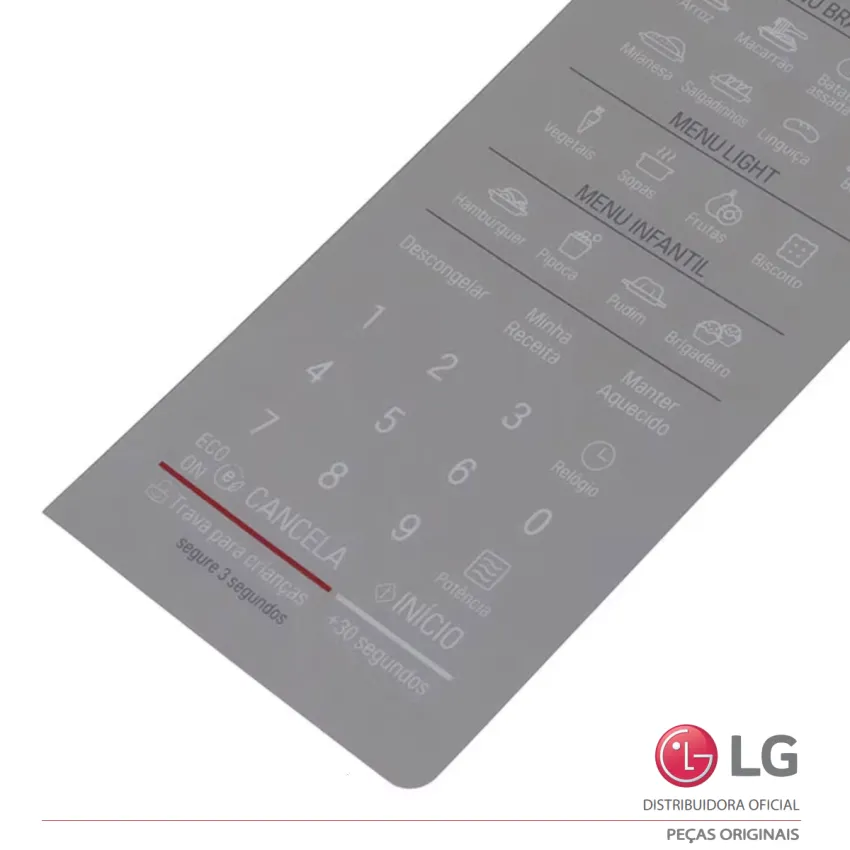 MEMBRANA DISPLAY MICROONDAS LG MS3097AR MS3097ARA MS3049AAR MFM64056902 | ORIGINAL