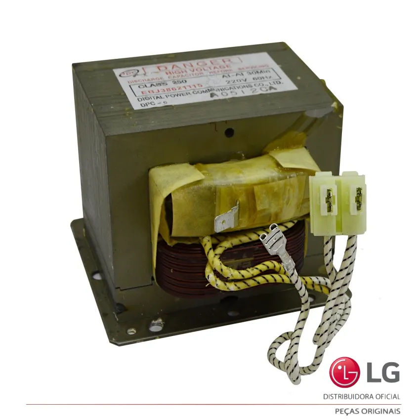 TRANSFORMADOR MICROONDAS LG MJ3881BCA EBJ38621115 1000W 8A 220V 50/60HZ