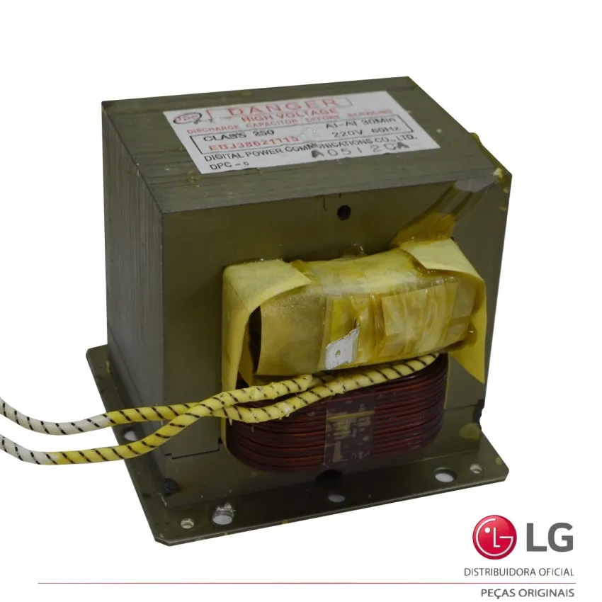 TRANSFORMADOR MICROONDAS LG MJ3881BCA EBJ38621115 1000W 8A 220V 50/60HZ