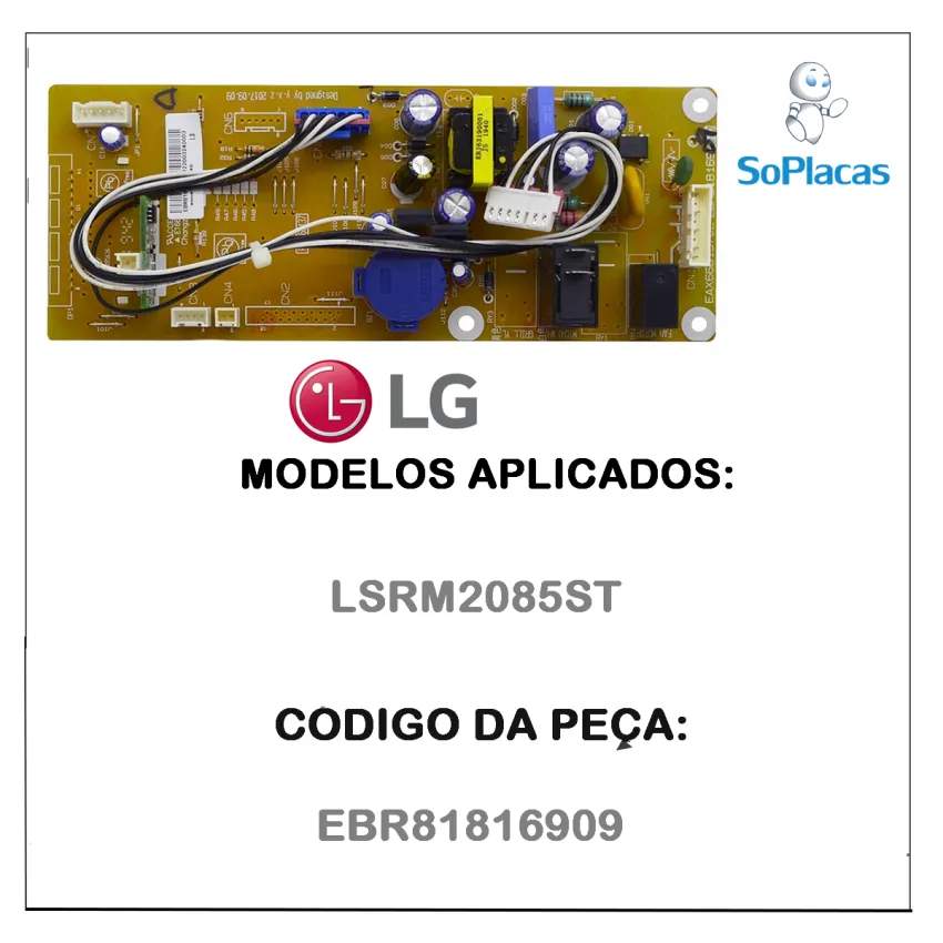 PLACA PRINCIPAL MICROONDAS LG LSRM2085ST EBR81816909 - ORIGINAL
