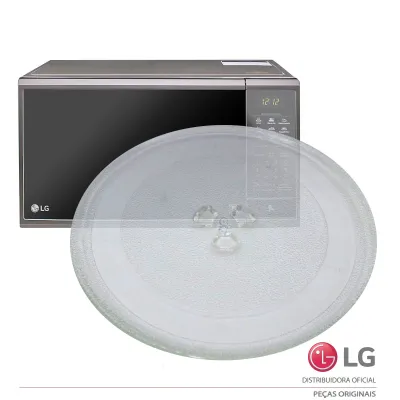 PRATO GIRATÓRIO DE MICROONDAS LG 3390W1G005E C/TREVO 245mm - ORIGINAL