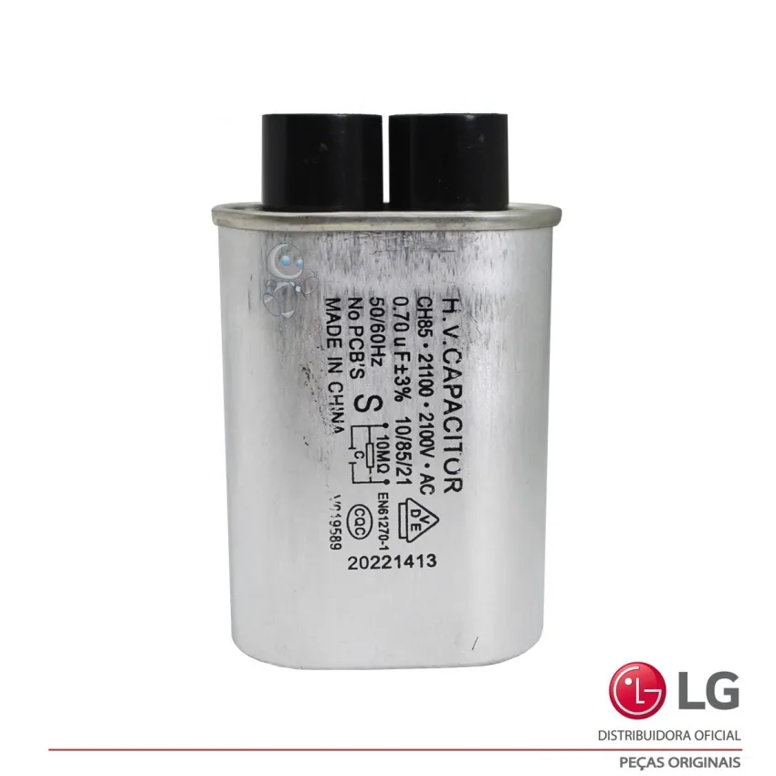 CAPACITOR ALTA TENSÃO MICROONDAS 0.70UF 2100V 50/60HZ MS2346S MS2342B MS1944A MS2347G 0CZZW1H004M