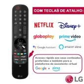 CONTROLE REMOTO MAGIC LG AN-MR21GA MR21GC AKB76036203 AKB76036503 AKB76039703 AKB76039704 *NETFLIX PRIME VÍDEO DISNEY+