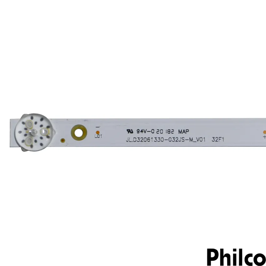 KIT BARRAMENTO PHILCO PTV32F10D JL.D32061330-032JS-M_V01 | 2 BARRAS 6 LEDS | ORIGINAL