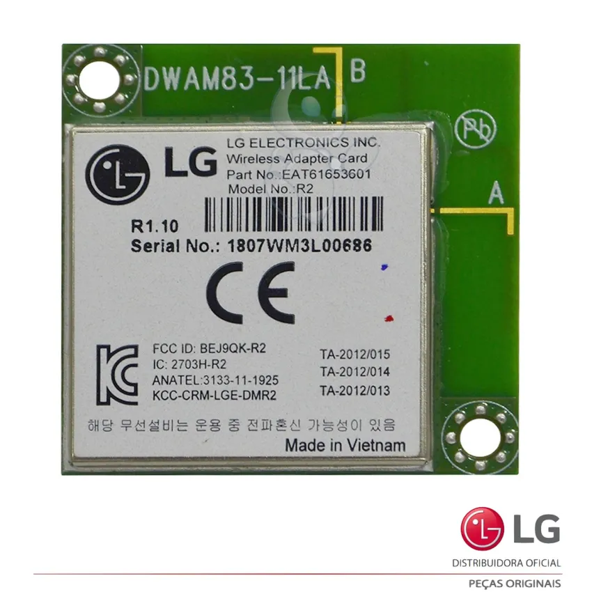 PLACA BLUETOOTH LG BB5530A BH7220BW BH7230WB BH7240BW BH7520TW BH7530TW DWAM83-11LA EAT61653601