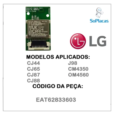 PLACA BLUETOOTH LG CJ44 CJ65 CJ87 CJ88 CJ98 CM4350 OM4560  EAT62833603