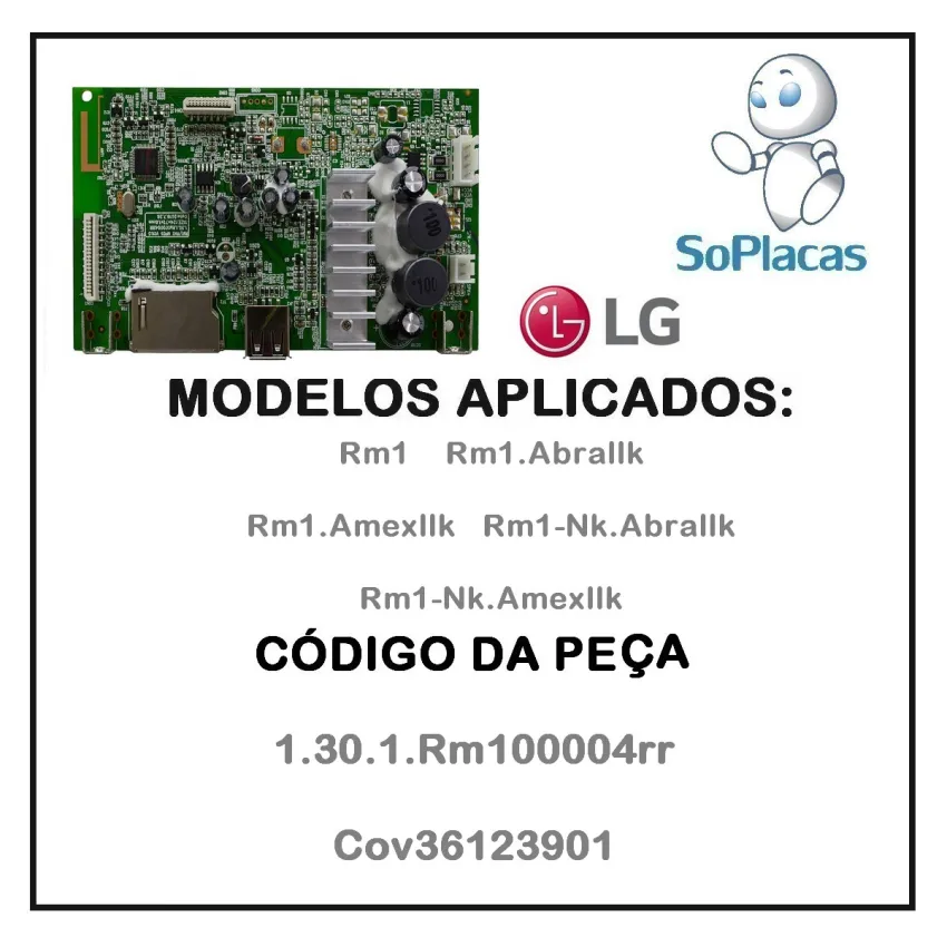 Placa Principal Lg Rm1 Rm1-Nk 1.30.1.Rm100004rr Cov36123901 | Original
