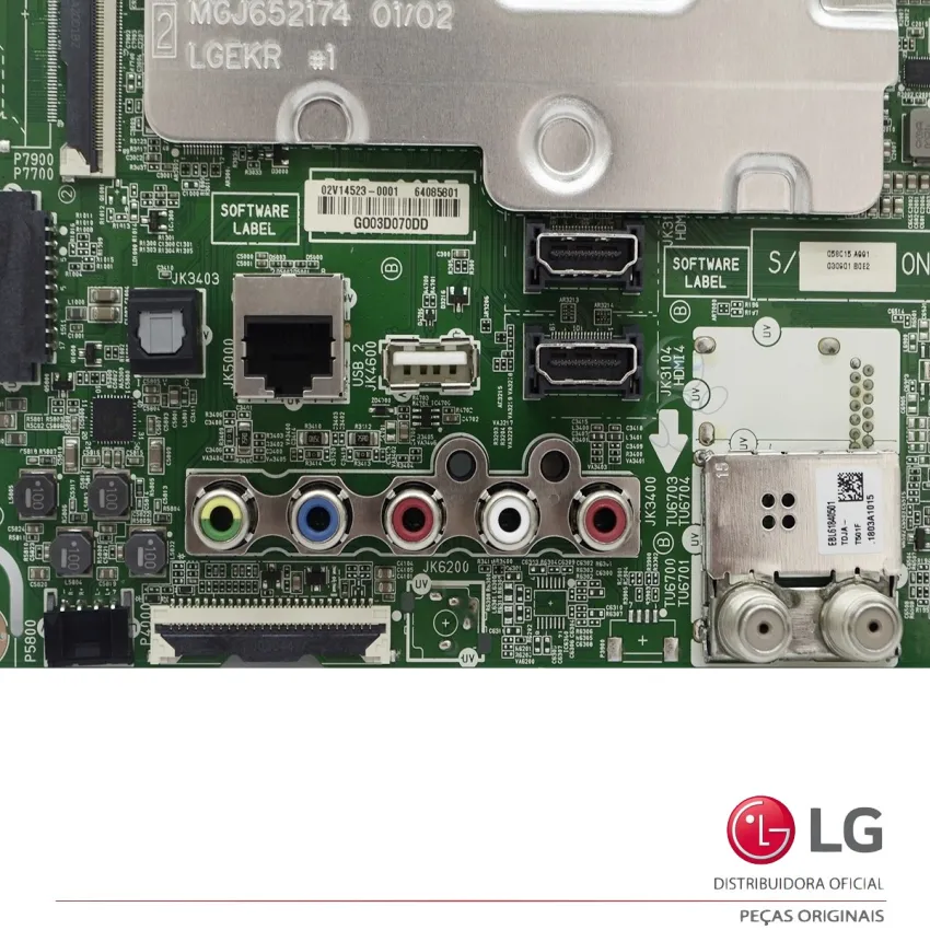 PLACA PRINCIPAL LG 55UJ6545-SE.AWZTLSZ  55UJ6585-SD.AWZTLSZ  EBU64085801 EAX67476203 | ATENÇÃO AO SUFIXO