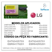 PLACA WIFI LG 24MT49S 24TL520S 24TL520S 28MT49S 32LJ550B 32LJ600B 32LJ601C 32LK610B 32LK611C 32LK615B EAT63435703