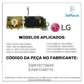 PLACA DO DISPLAY | INTERFACE LG 220V WD11EP6A WD11WP6A WD1412RTA7B WD1412RTAB EBR78770649 EAX61348716 | ORIGINAL