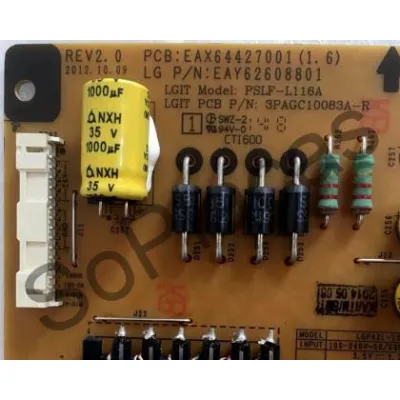 PLACA FONTE LG 42LS4600 42LM5800 42LM6210 EAY62608801 3PAGC10076A-R EAX64427001