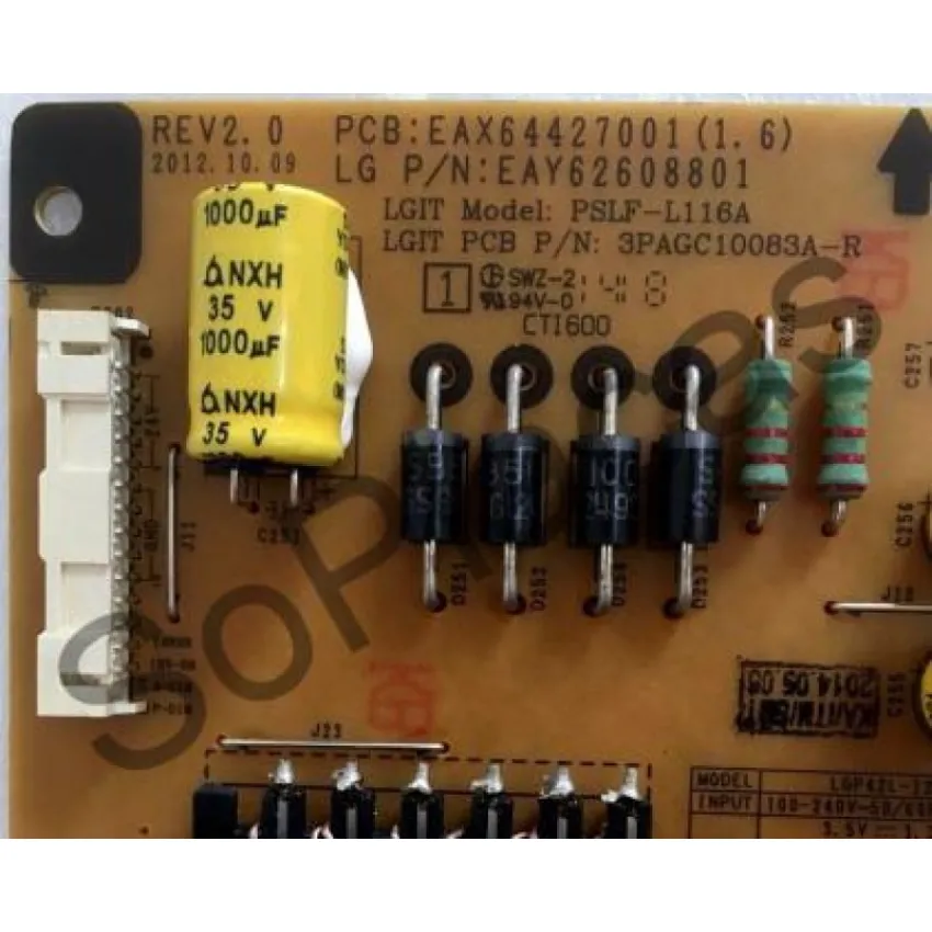 PLACA FONTE LG 42LS4600 42LM5800 42LM6210 EAY62608801 3PAGC10076A-R EAX64427001