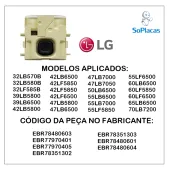 PLACA DO SENSOR / BOTÃO POWER LG 32LB570B 32LB580B 32LF585B 39LB5800 EBR78351302 EBR78351301 EBR78480603 | ORIGINAL 