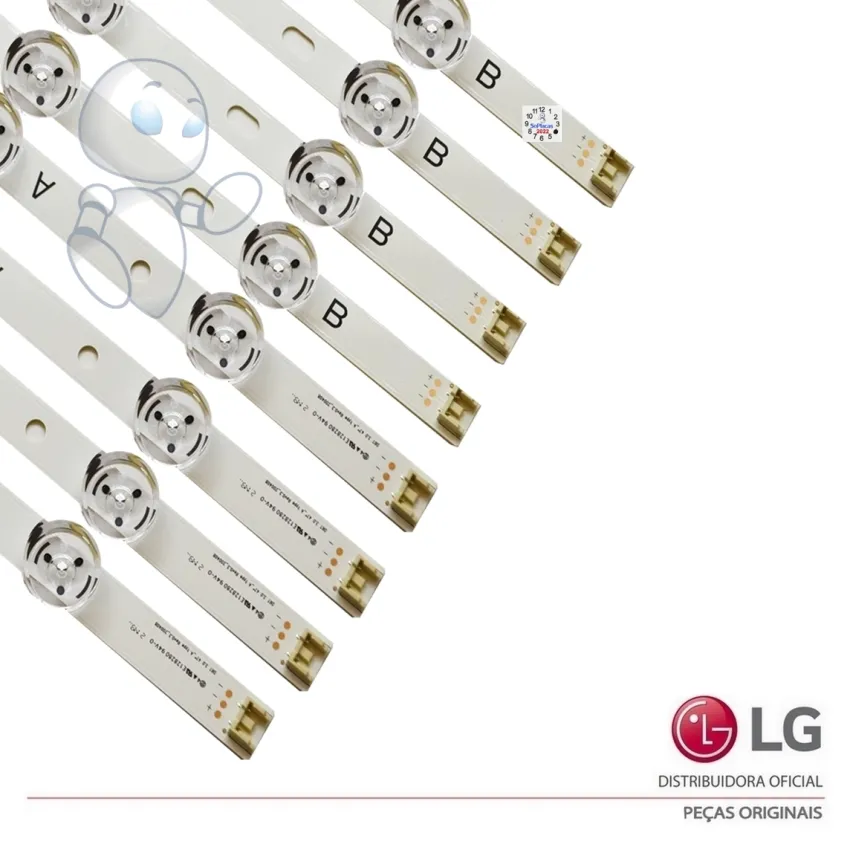 KIT BARRAMENTO LED LG 47LB5500 47LB5600 47LB5800 47LB6200 47LB6500 AGF78401001 AGF78400901 - 4 BARRAS A | 4 BARRAS B