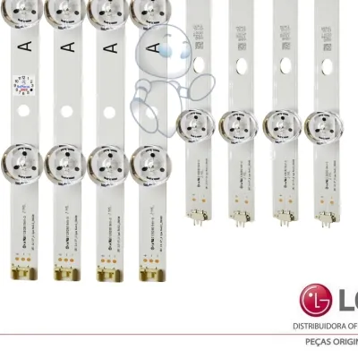 KIT BARRAMENTO LED LG 47LB5500 47LB5600 47LB5800 47LB6200 47LB6500 AGF78401001 AGF78400901 - 4 BARRAS A | 4 BARRAS B