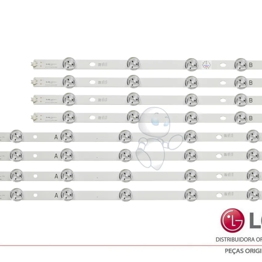 KIT BARRAMENTO LED LG 47LB5500 47LB5600 47LB5800 47LB6200 47LB6500 AGF78401001 AGF78400901 - 4 BARRAS A | 4 BARRAS B