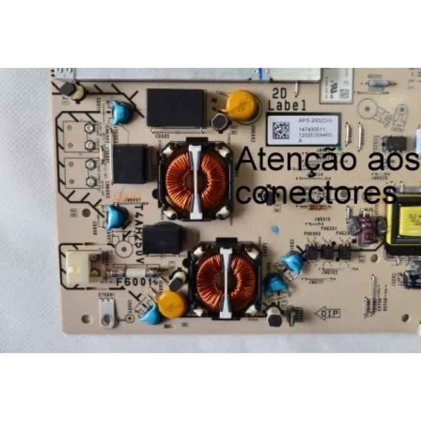 PLACA FONTE SONY KDL-40EX725 APS-293 (SONY 147430011) 1-883-924-12 (SEMI NOVA) **ATENÇÃO AOS CONECTORES**