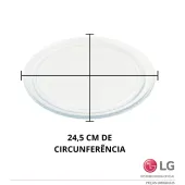 PRATO DE MICROONDAS LISO (DIAMETRO 24,5 CM  / 20 L )