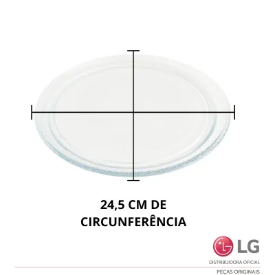 PRATO DE MICROONDAS LISO (DIAMETRO 24,5 CM  / 20 L )
