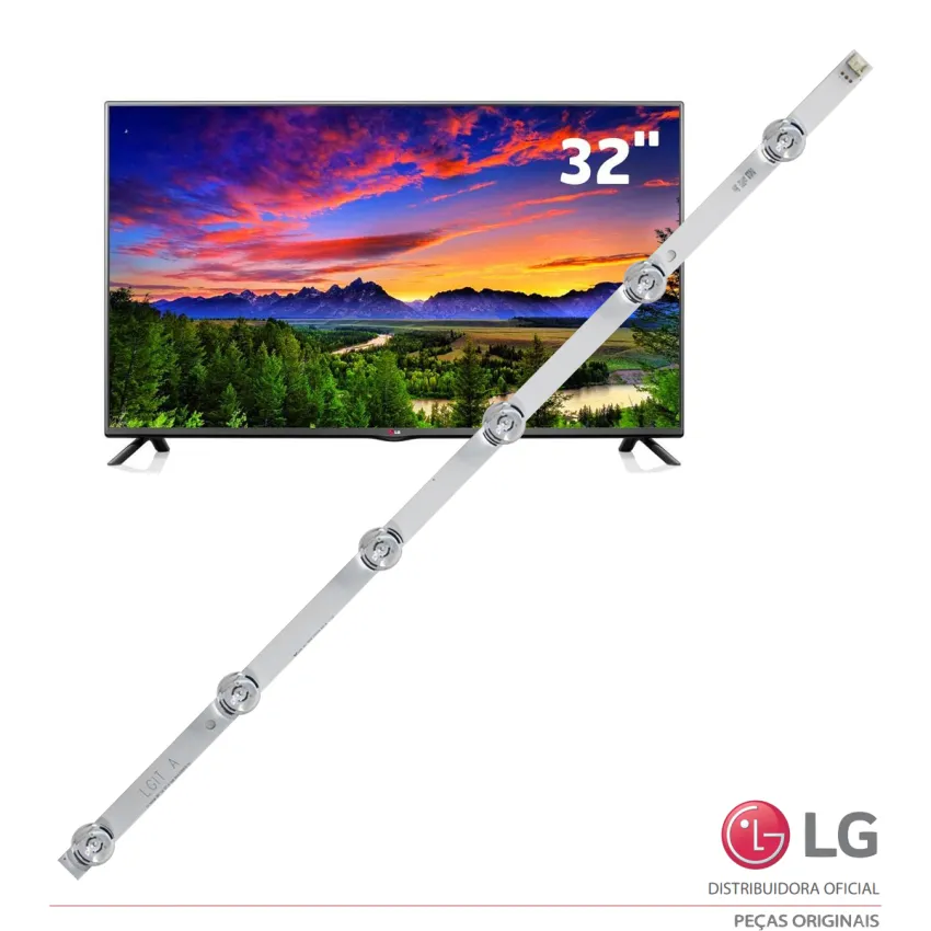 BARRA LED 32LB550B 32LB560B 32LB570B 32LB620B  (BARRA A ) ( COM 6 LEDS)