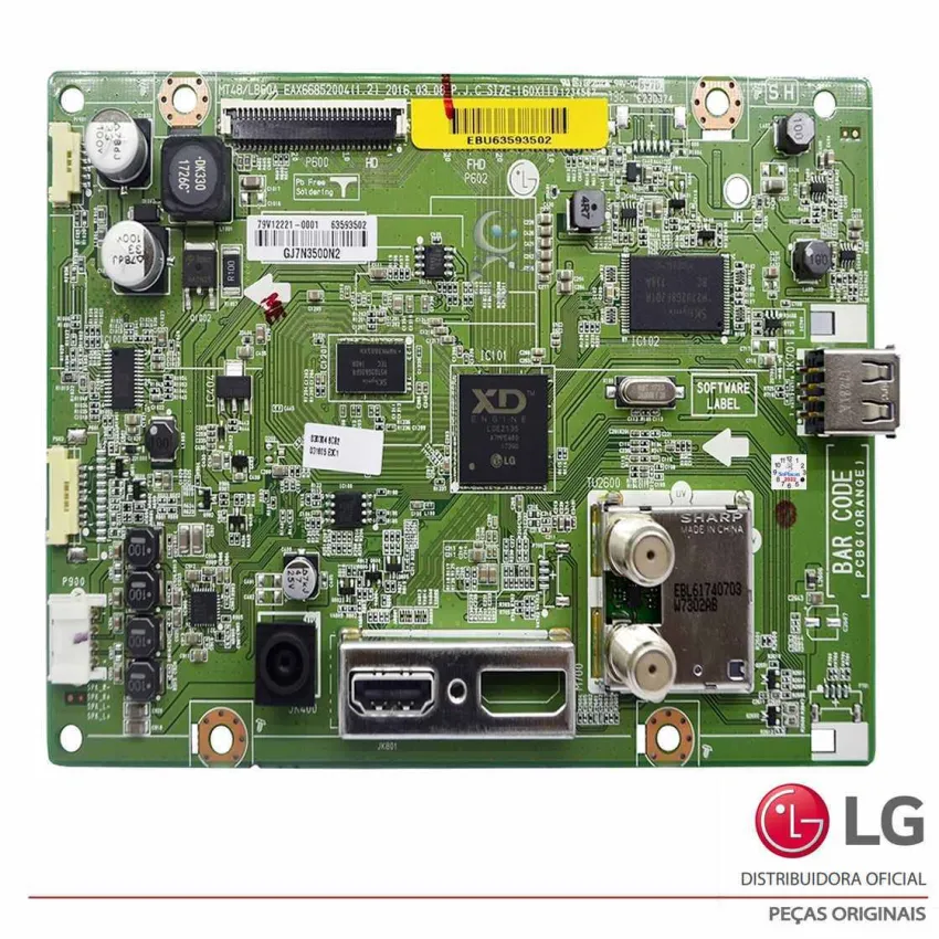 PLACA PRINCIPAL LG 24MT48DF-PS 24MT48DF-WS EBU63822806 EBU63593502 EBU63593513 EAX66852004 - ORIGINAL