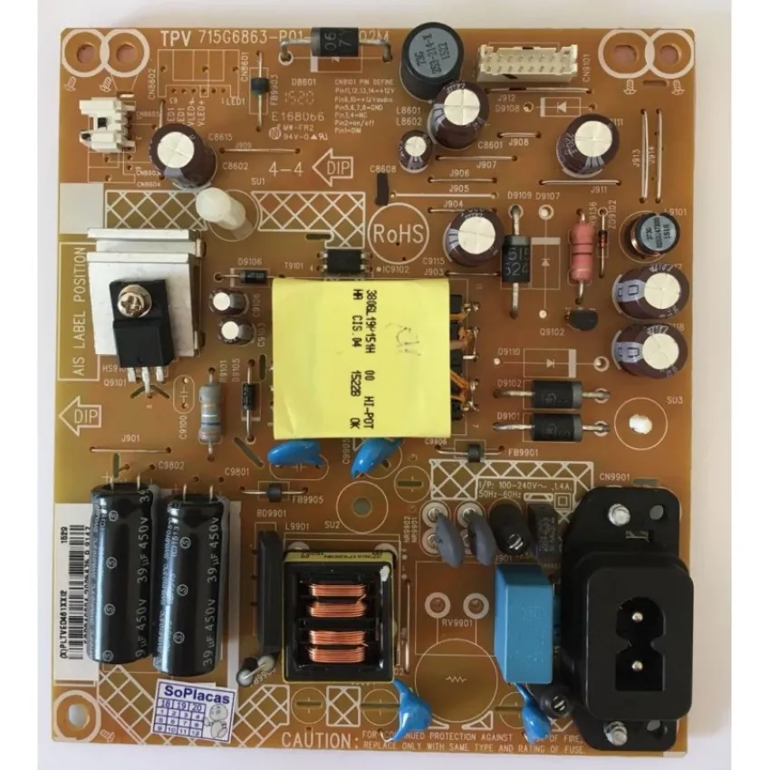 PLACA FONTE PHILIPS 32PHG4900/78 715G6863-P01-001-002M (SEMI NOVA)