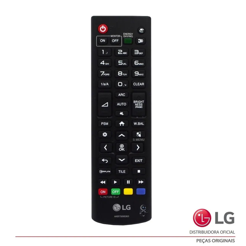 CONTROLE REMOTO LG 22SM3G-B 32SE3KE-B 32SM5KE-B 32XF1E-B 43SE3KE-B AKB75095363 AKB75095395 AKB75095383 | ORIGINAL