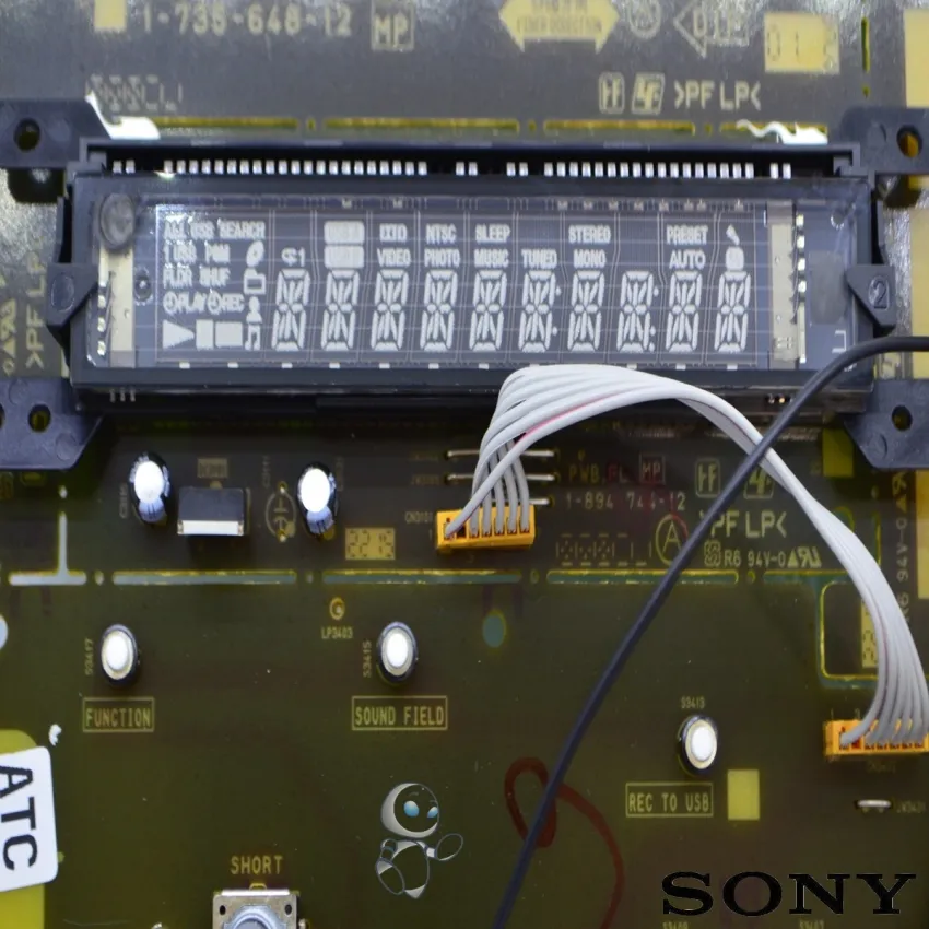 PLACA DO DISPLAY SONY MHC-GT5D 1-735-648-12 ,1-894-743-12 Y8289055A