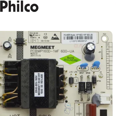 PLACA FONTE PHILCO PTV49F68DSGW PTV50F60SN PTV50G60SN PTV55G50SN MP160D-1MF 600-UA